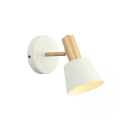 20218 WALL LAMP E14 MAX 5W IRON WHITE METAL - GOLD ALUMINIUM Zambelis Lights